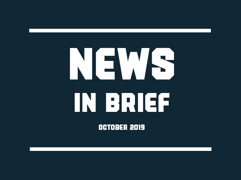 News in Brief: October 2019