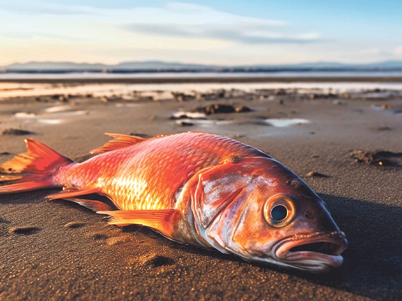 Mass dead fish reported